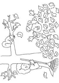Fisă de colorat cu Toamna de colorat p57