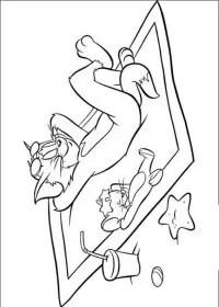 Fisă de colorat cu Tom si jerry de colorat p04