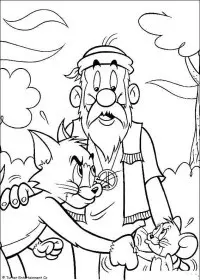 Fisă de colorat cu Tom si jerry de colorat p09