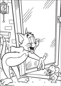Fisă de colorat cu Tom si jerry de colorat p22