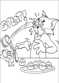 Fisă de colorat cu Tom si jerry de colorat p27