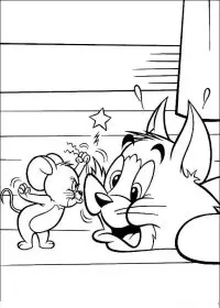 Fisă de colorat cu Tom si jerry de colorat p29