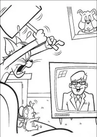 Fisă de colorat cu Tom si jerry de colorat p35