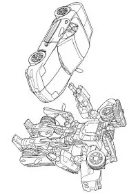 Fisă de colorat cu Transformers de colorat p03