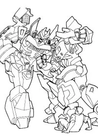 Fisă de colorat cu Transformers de colorat p04