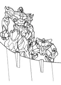 Fisă de colorat cu Transformers de colorat p05