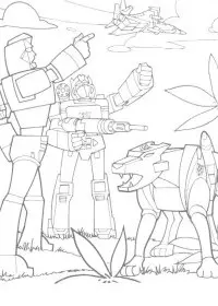 Fisă de colorat cu Transformers de colorat p06