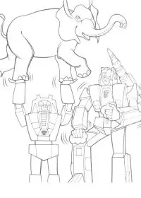 Fisă de colorat cu Transformers de colorat p08