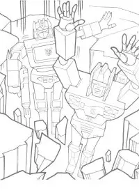 Fisă de colorat cu Transformers de colorat p09