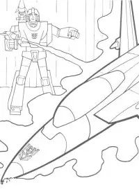 Fisă de colorat cu Transformers de colorat p11