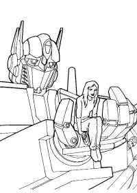 Fisă de colorat cu Transformers de colorat p16