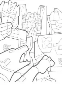 Fisă de colorat cu Transformers de colorat p19