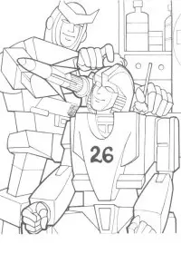 Fisă de colorat cu Transformers de colorat p20