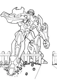 Fisă de colorat cu Transformers de colorat p21