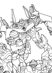 Fisă de colorat cu Transformers de colorat p24