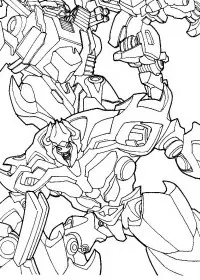 Fisă de colorat cu Transformers de colorat p25
