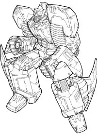 Fisă de colorat cu Transformers de colorat p27