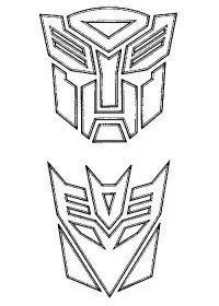 Fisă de colorat cu Transformers de colorat p30