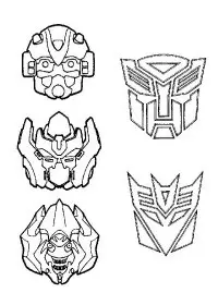 Fisă de colorat cu Transformers de colorat p31