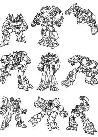 Fisă de colorat cu Transformers de colorat p32