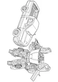 Fisă de colorat cu Transformers de colorat p33