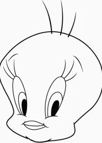 Fisă de colorat cu Tweety de colorat p04