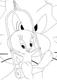 Fisă de colorat cu Tweety de colorat p06