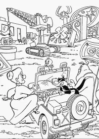 Fisă de colorat cu Tweety de colorat p08