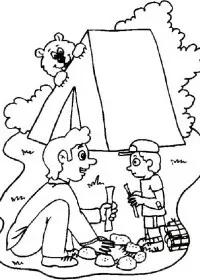 Fisă de colorat cu Vacanta de colorat p04