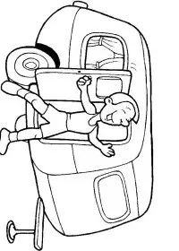 Fisă de colorat cu Vacanta de colorat p05