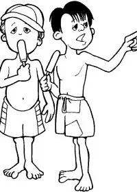 Fisă de colorat cu Vacanta de colorat p08