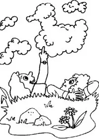 Fisă de colorat cu Vacanta de colorat p09