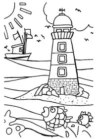 Fisă de colorat cu Vacanta de colorat p11