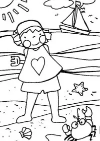 Fisă de colorat cu Vacanta de colorat p13