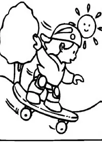 Fisă de colorat cu Vacanta de colorat p17