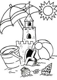 Fisă de colorat cu Vacanta de colorat p19