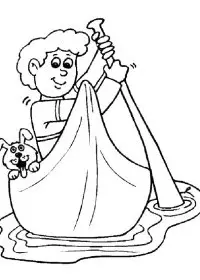 Fisă de colorat cu Vacanta de colorat p22