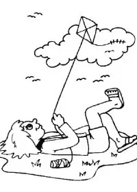 Fisă de colorat cu Vacanta de colorat p23