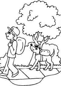 Fisă de colorat cu Vacanta de colorat p27