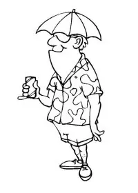 Fisă de colorat cu Vacanta de colorat p30