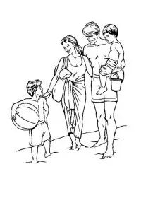 Fisă de colorat cu Vacanta de colorat p33