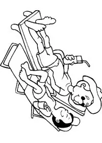 Fisă de colorat cu Vacanta de colorat p34