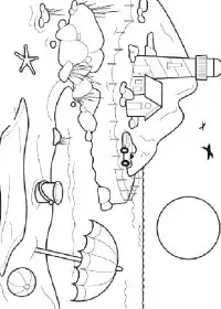 Fisă de colorat cu Vacanta de colorat p36