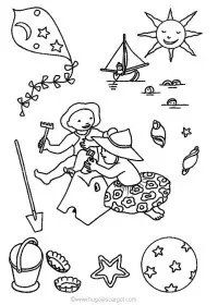 Fisă de colorat cu Vacanta de colorat p39