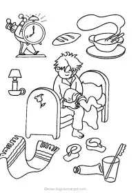 Fisă de colorat cu Vacanta de colorat p42