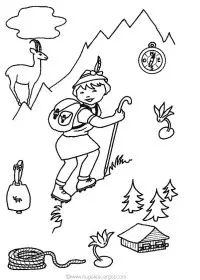 Fisă de colorat cu Vacanta de colorat p44