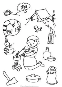 Fisă de colorat cu Vacanta de colorat p45