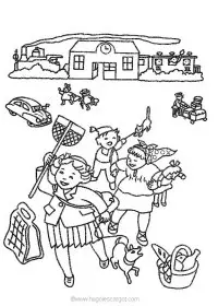 Fisă de colorat cu Vacanta de colorat p46