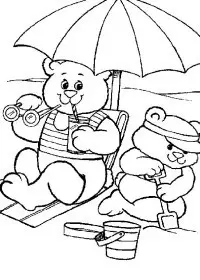 Fisă de colorat cu Vacanta de colorat p48