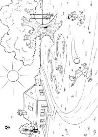 Fisă de colorat cu Vacanta de colorat p49